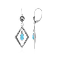 Pendientes en plata con Turquesa bella durmiente (Desert Chic)
