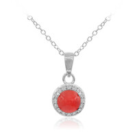 Collar en plata con Ópalo rojo de Etiopía