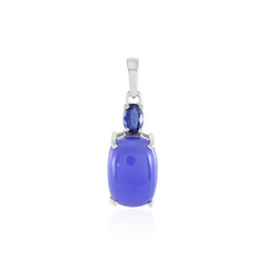 Colgante en plata con Calcedonia azul