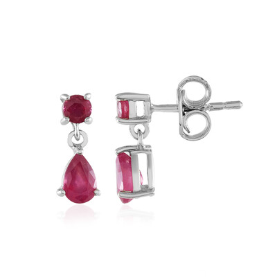 Pendientes en plata con Rubí de Madagascar