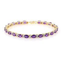 Brazalete en plata con Amatista de Zambia
