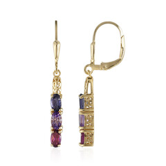 Pendientes en plata con Iolita