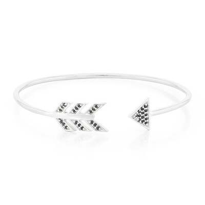 Brazalete en plata con Espinela negra