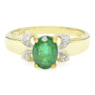 Anillo en plata con Esmeralda de Bahía