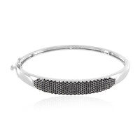 Brazalete en plata con Espinela negra