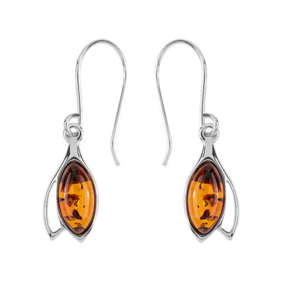 Pendientes en plata con Ámbar (dagen)