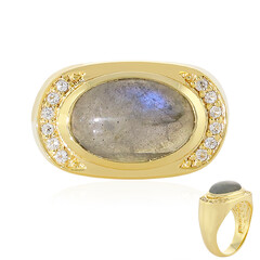 Anillo en plata con Labradorita