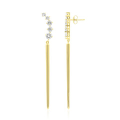 Pendientes en plata con Topacio blanco