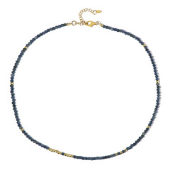 Collar en plata con Zafiro azul de Madagascar (Riya)