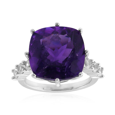 Anillo en plata con Amatista de Marruecos