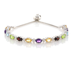 Brazalete en plata con Citrino