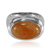 Anillo en plata con Aventurina naranja