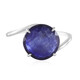 Anillo en platino con Zafiro azul de Madagascar