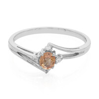 Anillo en plata con Zafiro Padparadscha