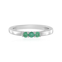 Anillo en plata con Esmeralda de Etiopía
