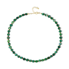 Collar en plata con Ágata verde