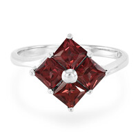 Anillo en plata con Granate de Mozambique