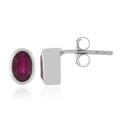 Pendientes en plata con Rubí de Madagascar