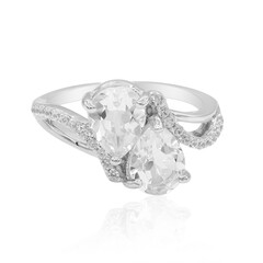 Anillo en plata con Topacio blanco