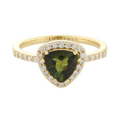 Anillo en oro con Turmalina neón de Nigeria (AMAYANI)