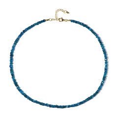 Collar en plata con Apatita azul neón