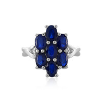 Anillo en plata con Espinela azul royal