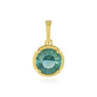 Colgante en plata con Fluorita verde