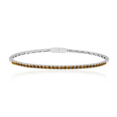 Brazalete en plata con Citrino