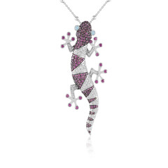 Collar en plata con Topacio azul suizo (Dallas Prince Designs)