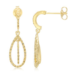 Pendientes en plata con Diamante fantasía
