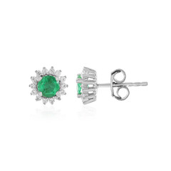 Pendientes en plata con Esmeralda de Colombia