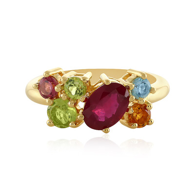 Anillo en plata con Rubí de Madagascar