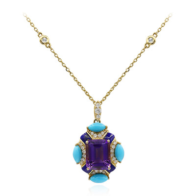 Collar en oro con Amatista