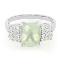Anillo en plata con Prehnita
