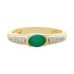 Anillo en plata con Esmeralda de Brasil