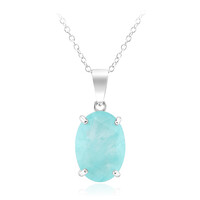 Collar en plata con Cuarzo azul pastel