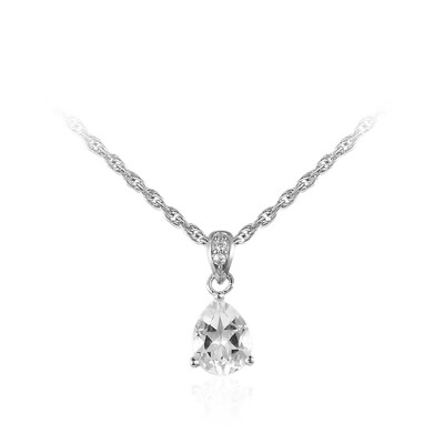 Collar en plata con Topacio blanco