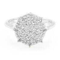 Anillo en plata con Topacio blanco