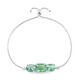 Brazalete en plata con Fluorita verde