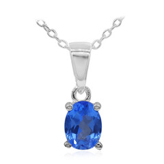 Collar en plata con Topacio azul índigo