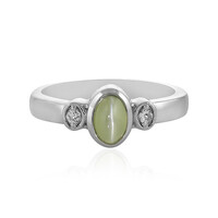 Anillo en plata con Crisoberilo ojo de gato