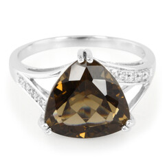 Anillo en plata con Cuarzo Moca