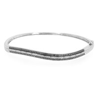 Brazalete en plata con Diamante negro