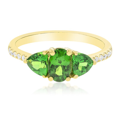 Anillo en oro con Granate tsavorita AAA (CIRARI)