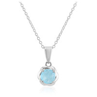 Collar en plata con Cuarzo azul pastel