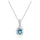 Collar en plata con Topacio azul cielo