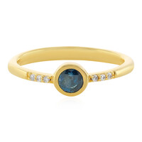 Anillo en plata con Diamante azul I3