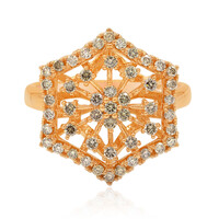 Anillo en oro con Diamante rosa de Francia de Argyle SI1