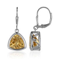 Pendientes en plata con Citrino