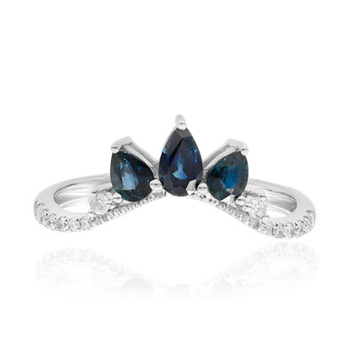 Anillo en oro con Zafiro azul Ceylon (CIRARI)